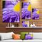 Designart - Large Violet Flower Petal Close up - Large Flower Canvas Wall Art